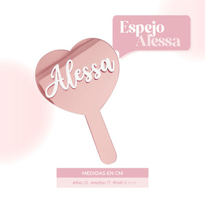 Espejo y peine Alessa